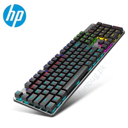 HP RGB Gaming Mechanical Keyboard – Full Size USB Wired with Rainbow Backlight