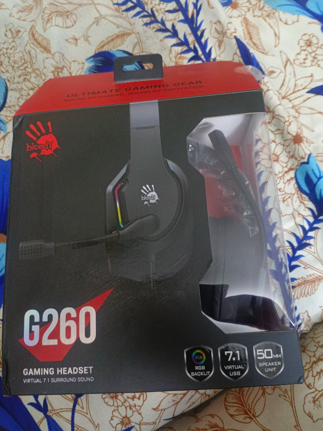 Bloody G260 RGB Gaming Headset – Virtual 7.1 Surround Sound with Noise-Reducing Mic