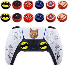 PS5 Controller Thumb Grip Caps – Anti-Slip Silicone Joystick Cover (Superhero Design)