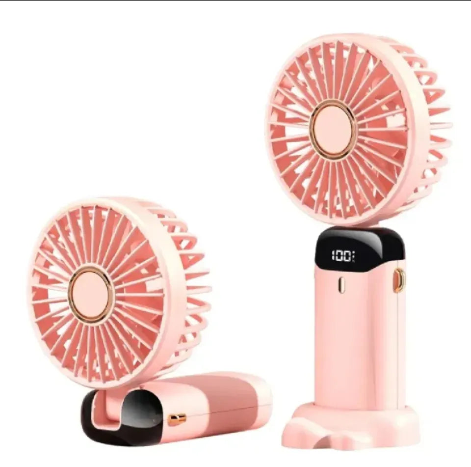 Portable Rechargeable Mini Fan with LED Display