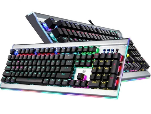 HP RGB Gaming Mechanical Keyboard – Full Size USB Wired with Rainbow Backlight